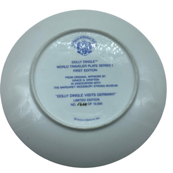 Vtg 1981 Dolly Dingle Visits Germany Collector Plate Grace Drayton Artwork 8.5" - Picture 4 of 9